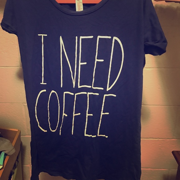 I need coffee sleep shirt navy - Picture 1 of 1